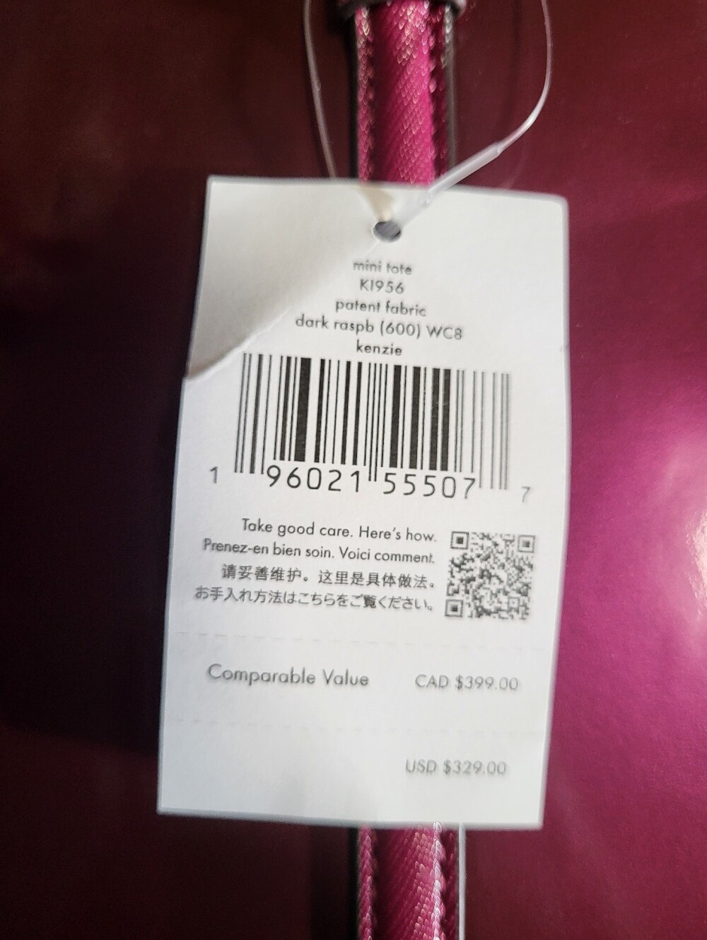 kate spade Patent Dark Raspberry Patent Leather Satchel - Picture 8 of 8